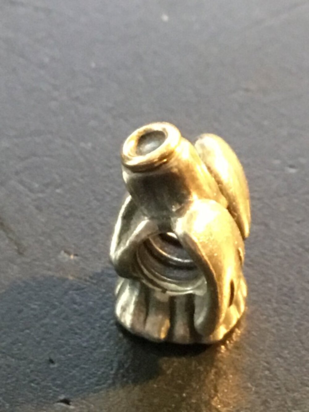 Pandora Sterling Silver 925 ALE & 14k Yellow Gold Divine Angel Halo Charm - Picture 3 of 6